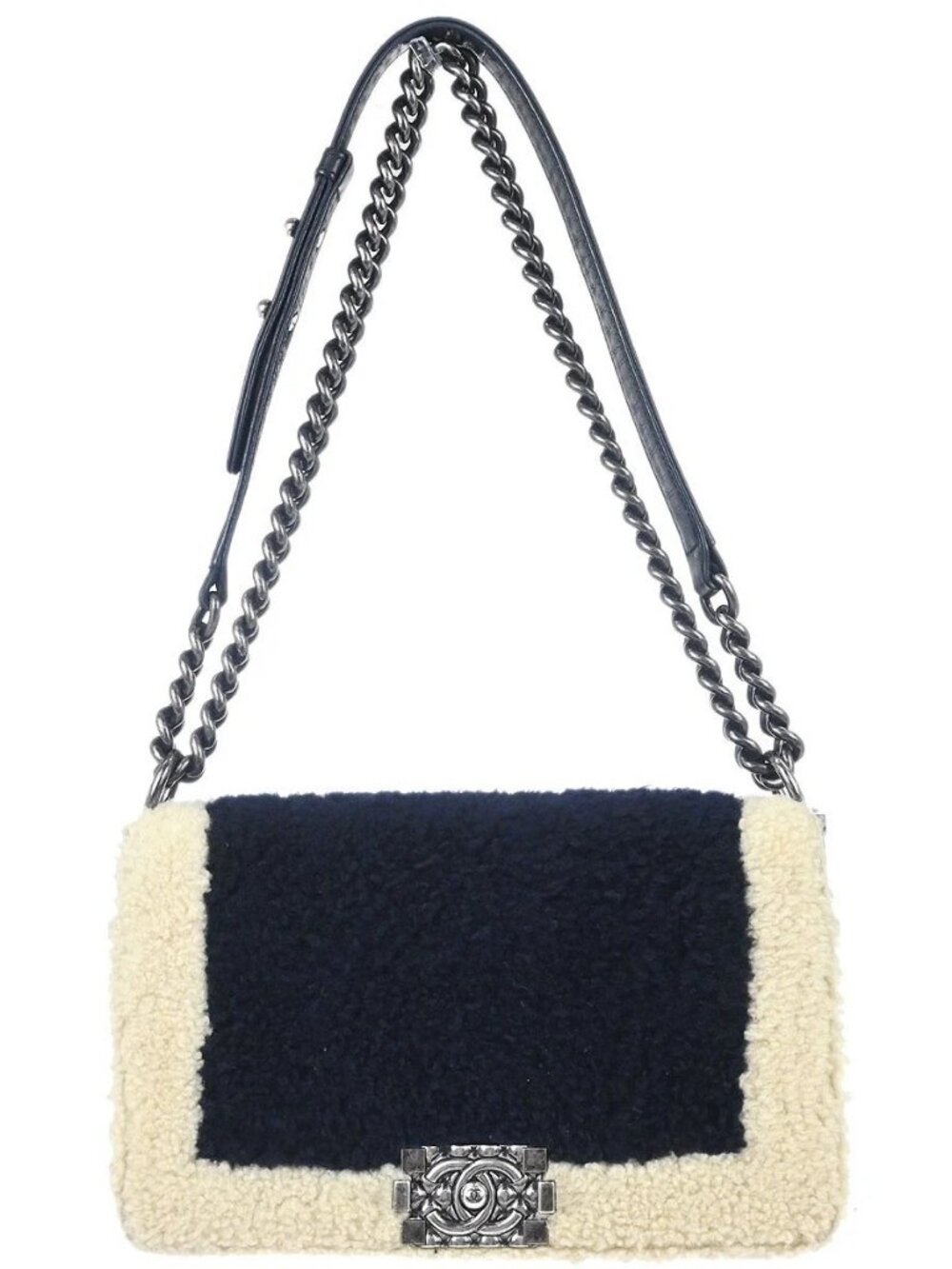 Boy Chanel Navy Shearling